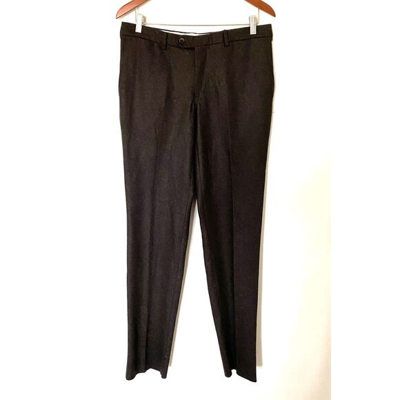 Lubiam Moda Italy Virgin Wool Tailored Fit Unfinished Hem Dress Pants 48R (M) - Picture 1 of 9